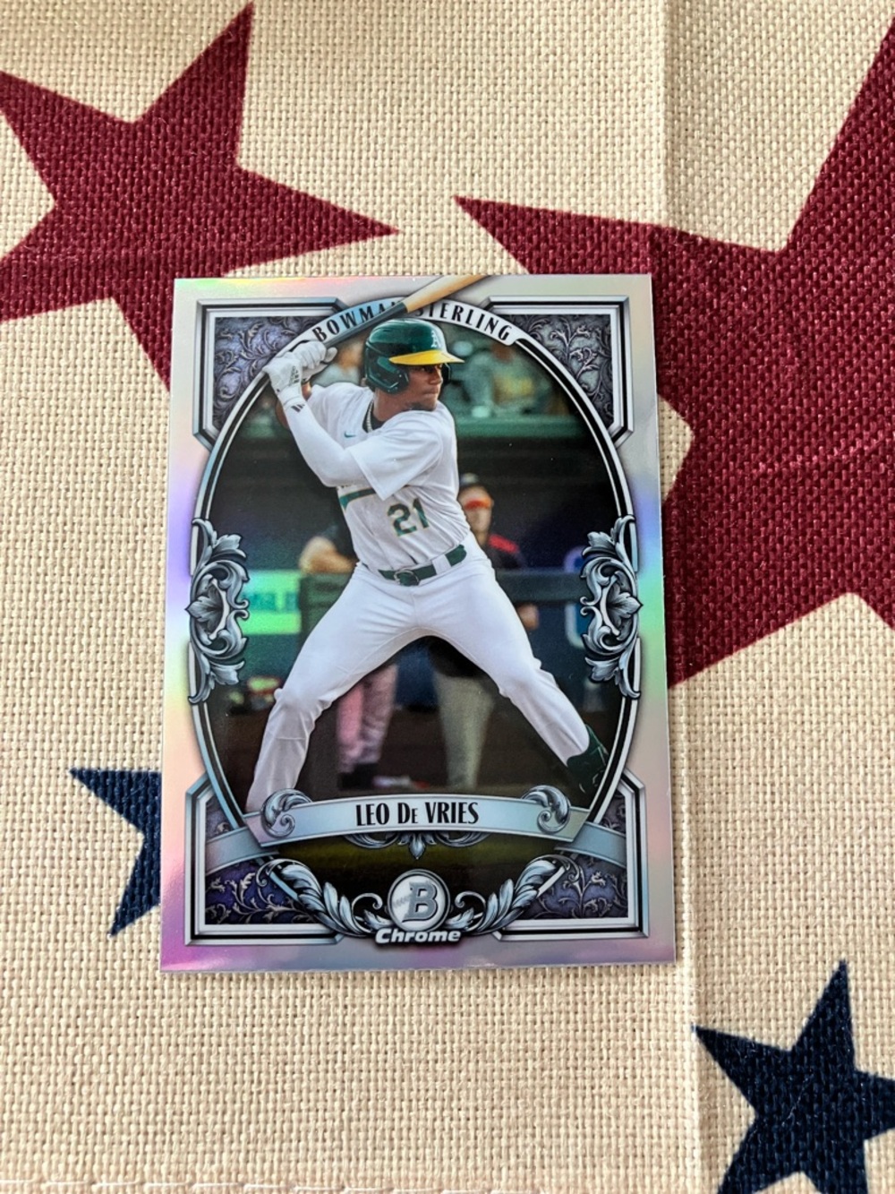 Leo De Vries TOPPS CHROME Baseball Card